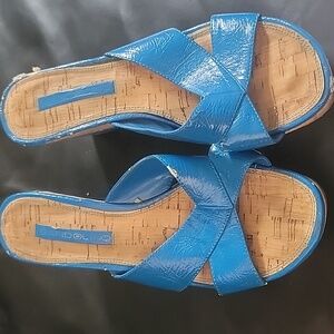 8.5 M Bandolino Wedges Blue Cork